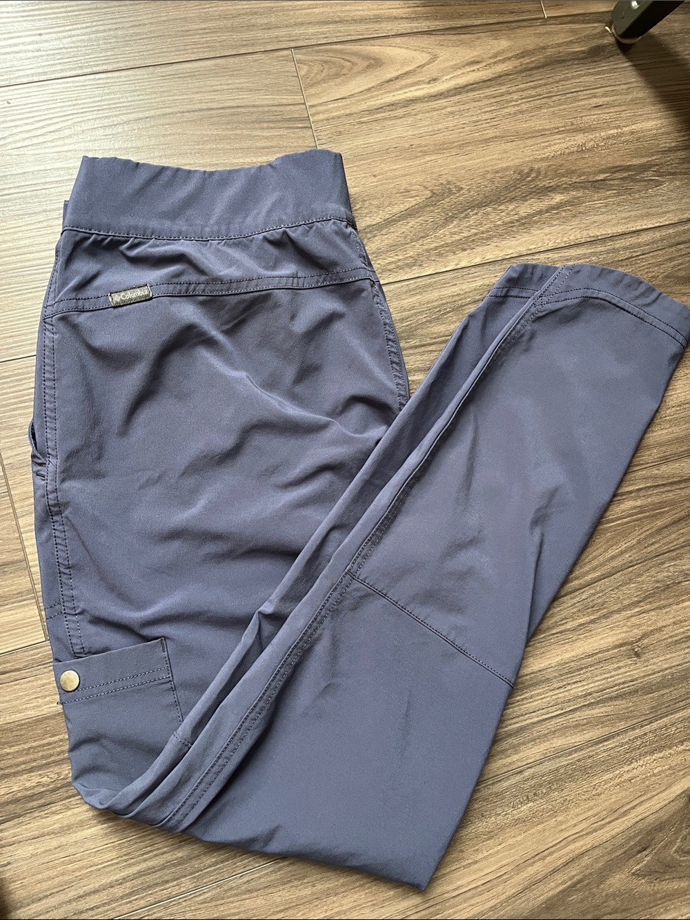 Columbia Place to Place Slate Blue Ankle Pants UPF 50 Stretch Active Climbing